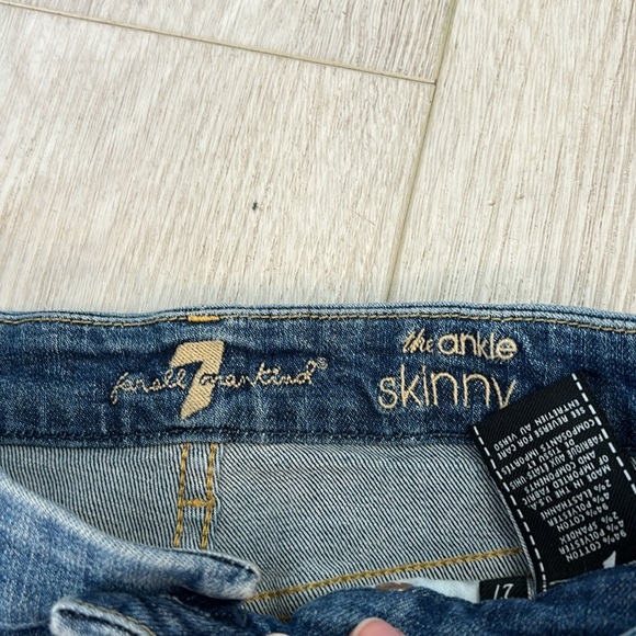 7 For All Mankind The Ankle Skinny blue Jeans size 27 - Picture 5 of 13